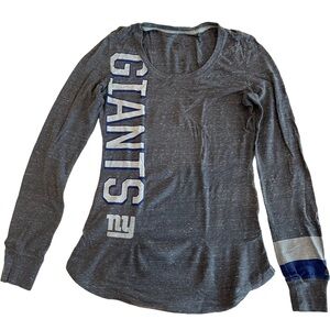 Nike NFL NY Giants Team Apparel Knit Gray Long Sleeve T-Shirt Women's